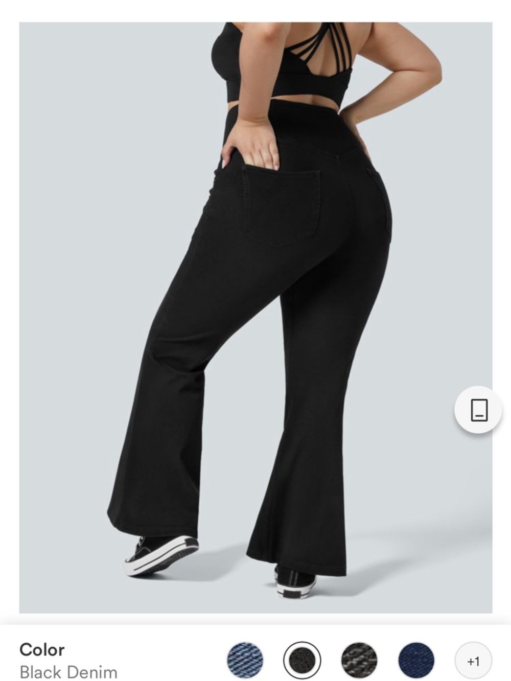 HALARA Plus Size Viral Jeans Black High-Waisted Flare Stretchy MSRP $60 NWOT 2X